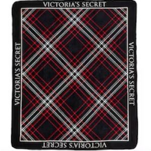 Victoria's Secret Black and Red Plaid blanket